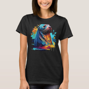 Farbenfrohe Splash Kunst, Dichtung und Musik T-Shirt