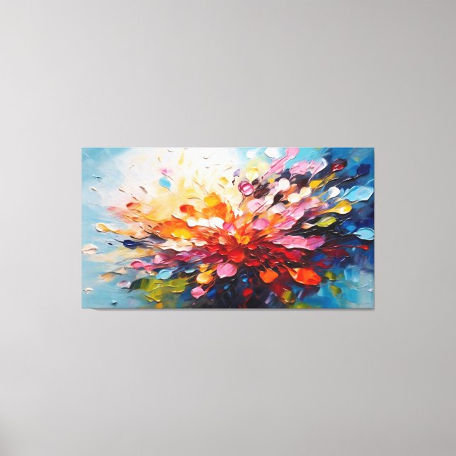 Farbenfrohe Splash-Malerei Leinwanddruck (Vorderseite)