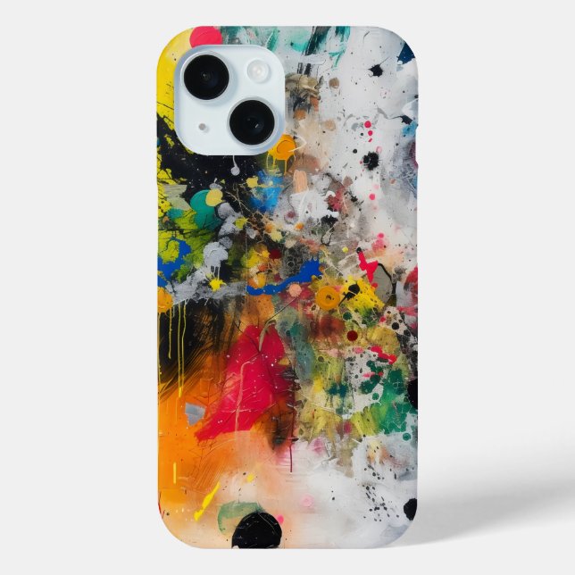 Farbenfrohe Splashes Abstrakte Kunst Case-Mate iPhone Hülle (Rückseite)