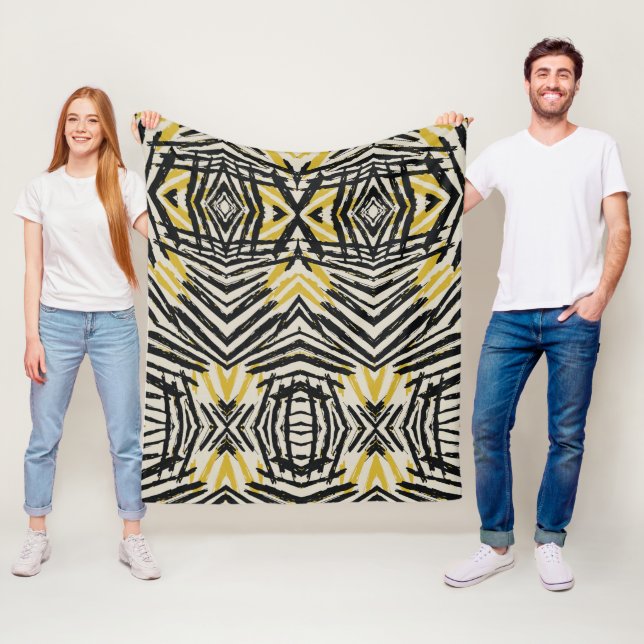 Farbenfrohe Splashes und dynamische Linien Fleecedecke (Beispiel)