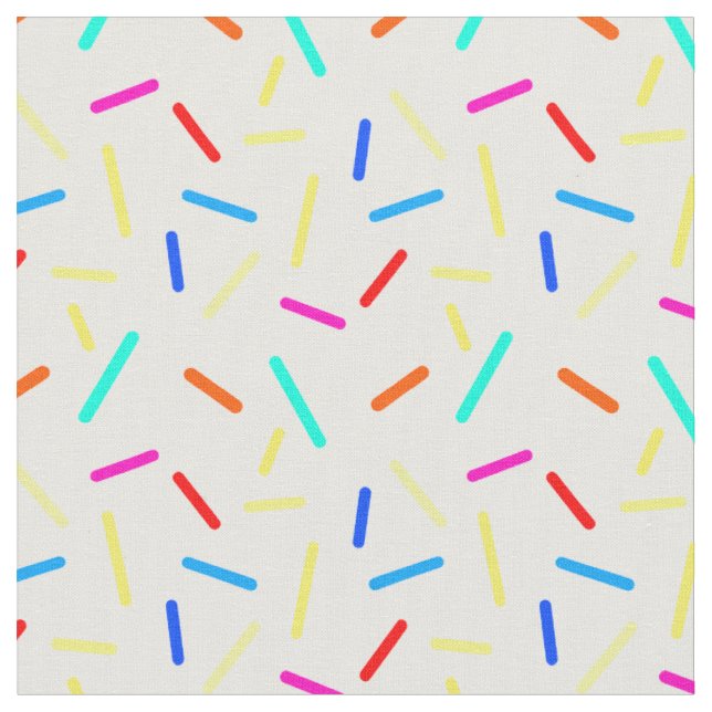 Farbenfrohe Sprinkle Line Confetti Muster Wenjr Stoff (Nahaufnahme)