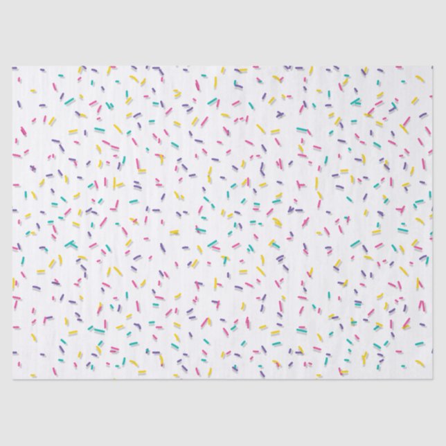 Farbenfrohe Sprinklen Seidenpapier (Vorderseite)