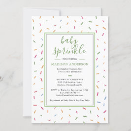 Farbenfrohe Sprinkles Baby Sprinkle Babydusche Einladung