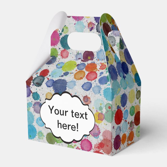 Farbenfrohe Spritzer abstraktes Design Geschenkschachtel (Vorderseite)