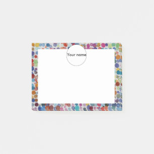 Farbenfrohe Spritzer abstraktes Design Post-it Klebezettel