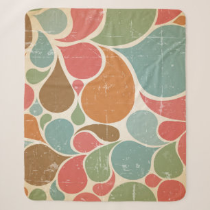 Farbenfrohe Spritzer: abstraktes Retro-Muster. Sherpadecke