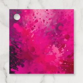 Farbenfrohe Spritzer Paint Art Tags Geschenkanhänger