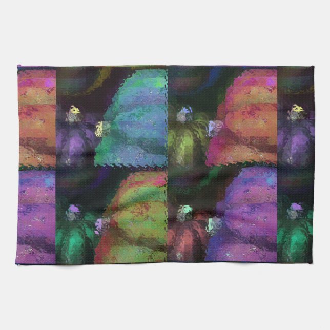 Farbenfrohe Squash Quilt Handtuch (Horizontal)