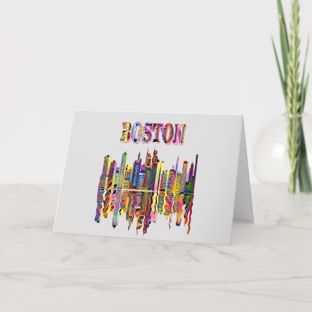 Farbenfrohe Stadtführung mit Boston Card Karte (Vorderseite)