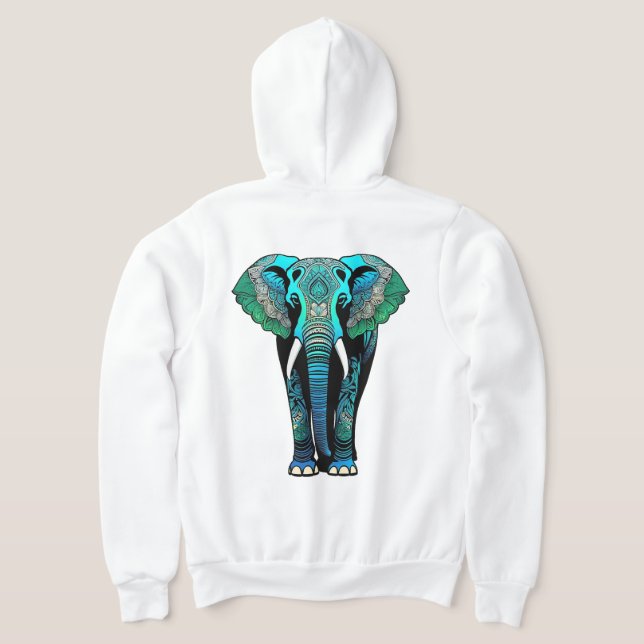 Farbenfrohe Stammeselementar - Künstlerische Leben Hoodie (AblageHinten)