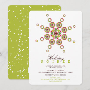 Farbenfrohe Star Ornament Moderne Feierlichkeiten Einladung