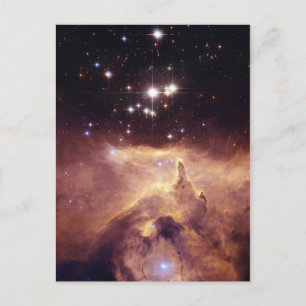 Farbenfrohe Sterncluster und Nebula Postkarte