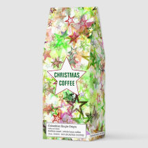 Farbenfrohe Sterne Design Röstkaffee