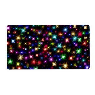 Farbenfrohe Sterne Feuerwerk Design