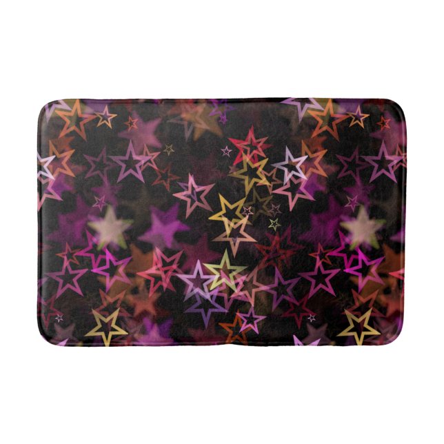 Farbenfrohe Sterne tanzen whimsisisch Badematte (Vorderseite)