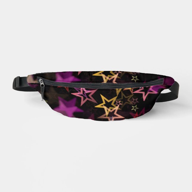 Farbenfrohe Sterne tanzen whimsisisch Bauchtasche (Vorderseite)
