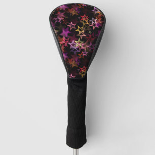 Farbenfrohe Sterne tanzen whimsisisch Golf Headcover