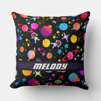 farbenfrohe Sternenmuster des Weltraums Kissen