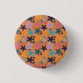 Farbenfrohe Sternfische Button