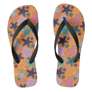 Farbenfrohe Sternfische Flip Flops