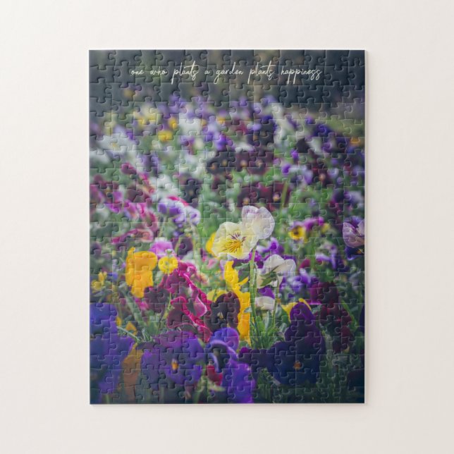 Farbenfrohe Stiefmütterchen im Garten (Vertikal)