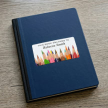 Farbenfrohe Stifte Buchschilder | BUCHZEICHEN