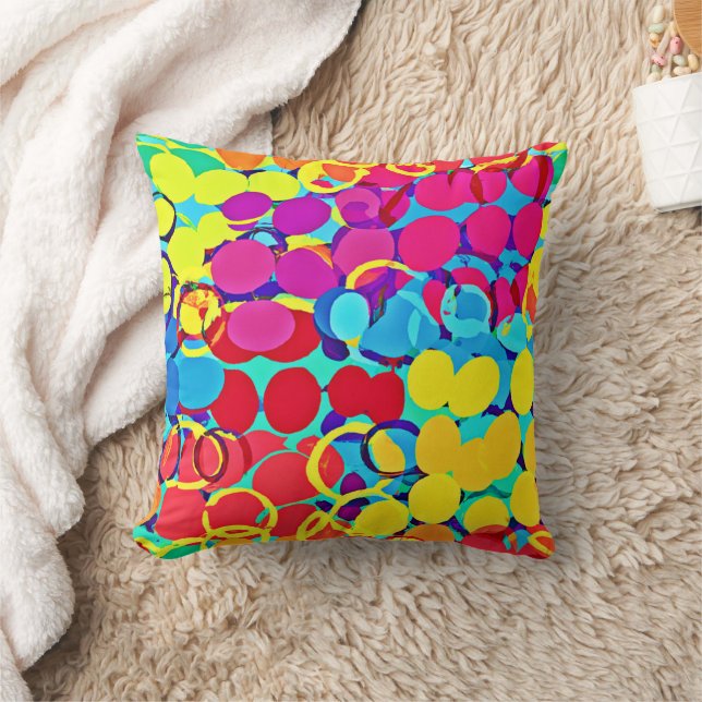 Farbenfrohe Stilelemente und Chic Spectrum Pattern Kissen (Decke)