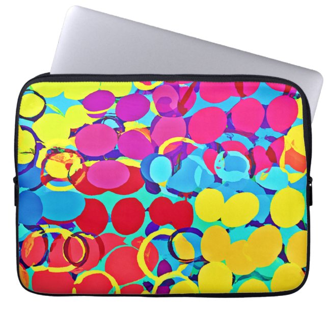 Farbenfrohe Stilelemente und Chic Spectrum Pattern Laptopschutzhülle (Vorderseite)