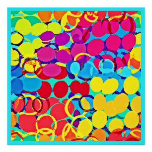 Farbenfrohe Stilelemente und Chic Spectrum Pattern Poster