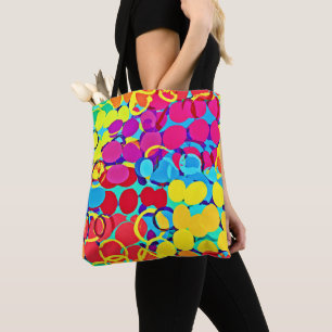 Farbenfrohe Stilelemente und Chic Spectrum Pattern Tasche