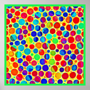 Farbenfrohe Stilelemente und elegantes Muster Poster