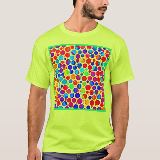 Farbenfrohe Stilelemente und elegantes Muster T-Shirt (Vorderseite)