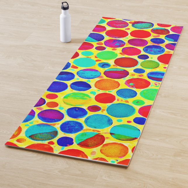 Farbenfrohe Stilelemente und elegantes Muster Yogamatte (Beispiel)