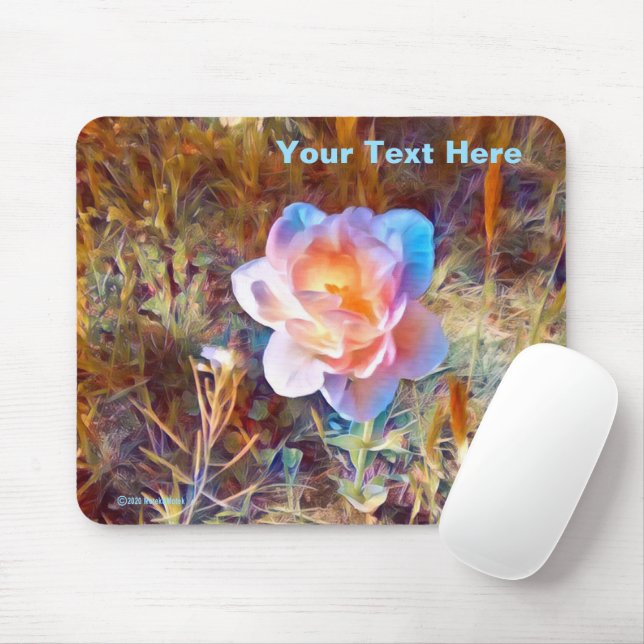 Farbenfrohe stilisierte Blume Mousepad (Mit Mouse)