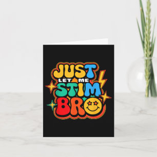 Farbenfrohe Stim Bro Groovy Autism Sensibilisierun Karte