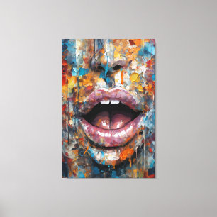 Farbenfrohe Stimmung, abstrakt surreal Leinwanddruck