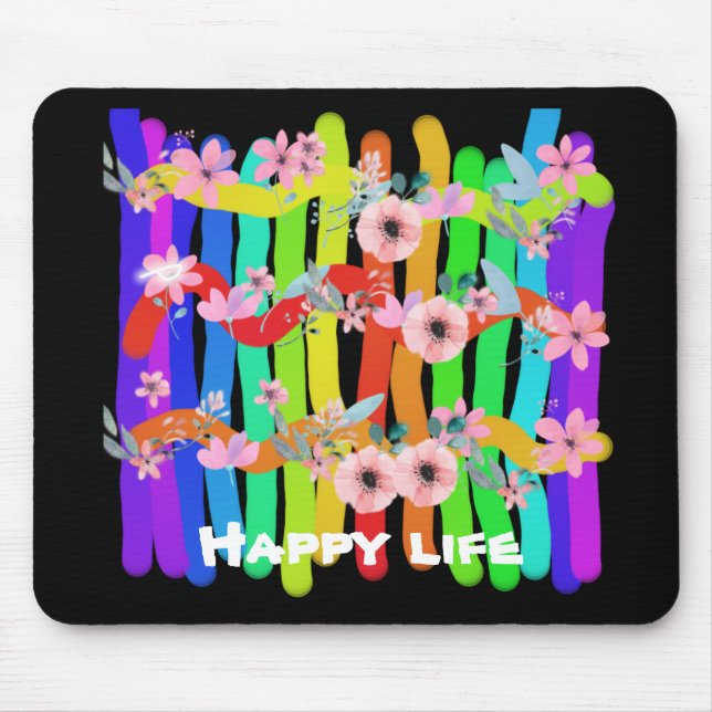 farbenfrohe Stöcke der Blume Mousepad (Vorne)
