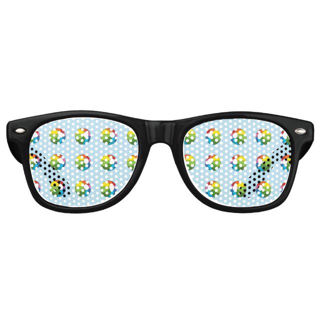 Farbenfrohe Strandball Partybrille (Vorderseite)