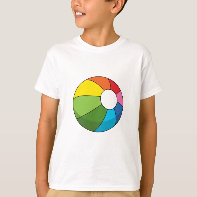Farbenfrohe Strandball T-Shirt (Vorderseite)