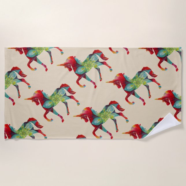 Farbenfrohe Strandhandtuch (Vorderseite)