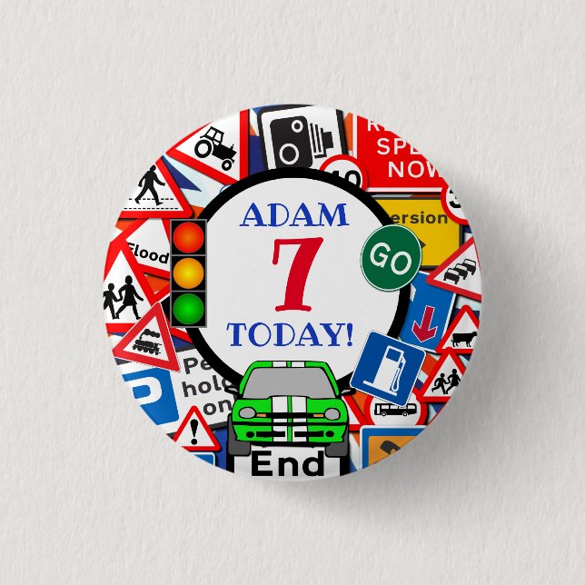 Farbenfrohe Straßenschildkröte für das Alter des K Button (Vorderseite)