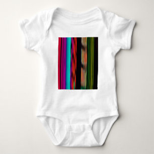 Farbenfrohe Streifen 717 Abstrakt Art Baby Strampler