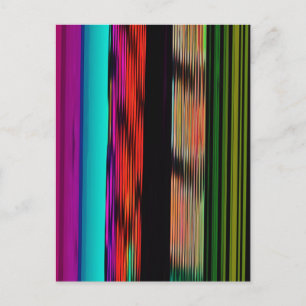 Farbenfrohe Streifen 717 Abstrakt Art Postkarte