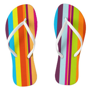 Farbenfrohe Streifen Flip Flops