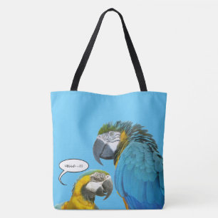 Farbenfrohe Streifen Papageien Tasche