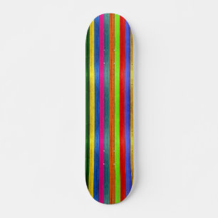 Farbenfrohe Streifen Skateboarddecke Skateboard