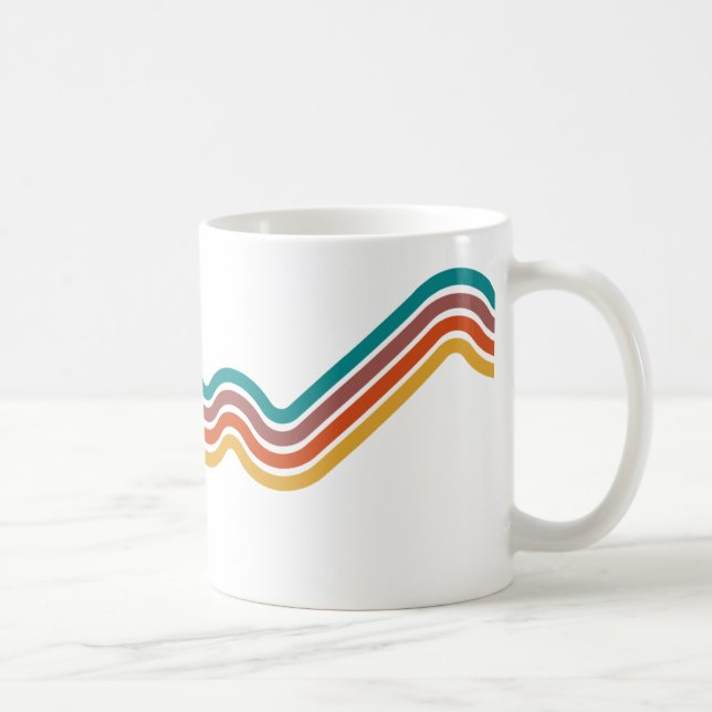 Farbenfrohe Streifen Tasse (Rechts)