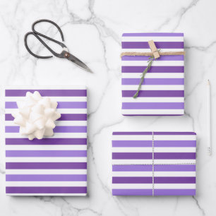 Farbenfrohe Streifenmuster Faltblätter Geschenkpapier Set