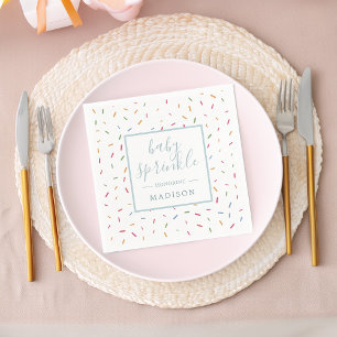Farbenfrohe Streusel Baby Streusel Baby Shower Pap Serviette