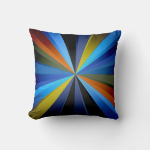 Farbenfrohe Stripey So Burg Abstrakte Kunst Kissen